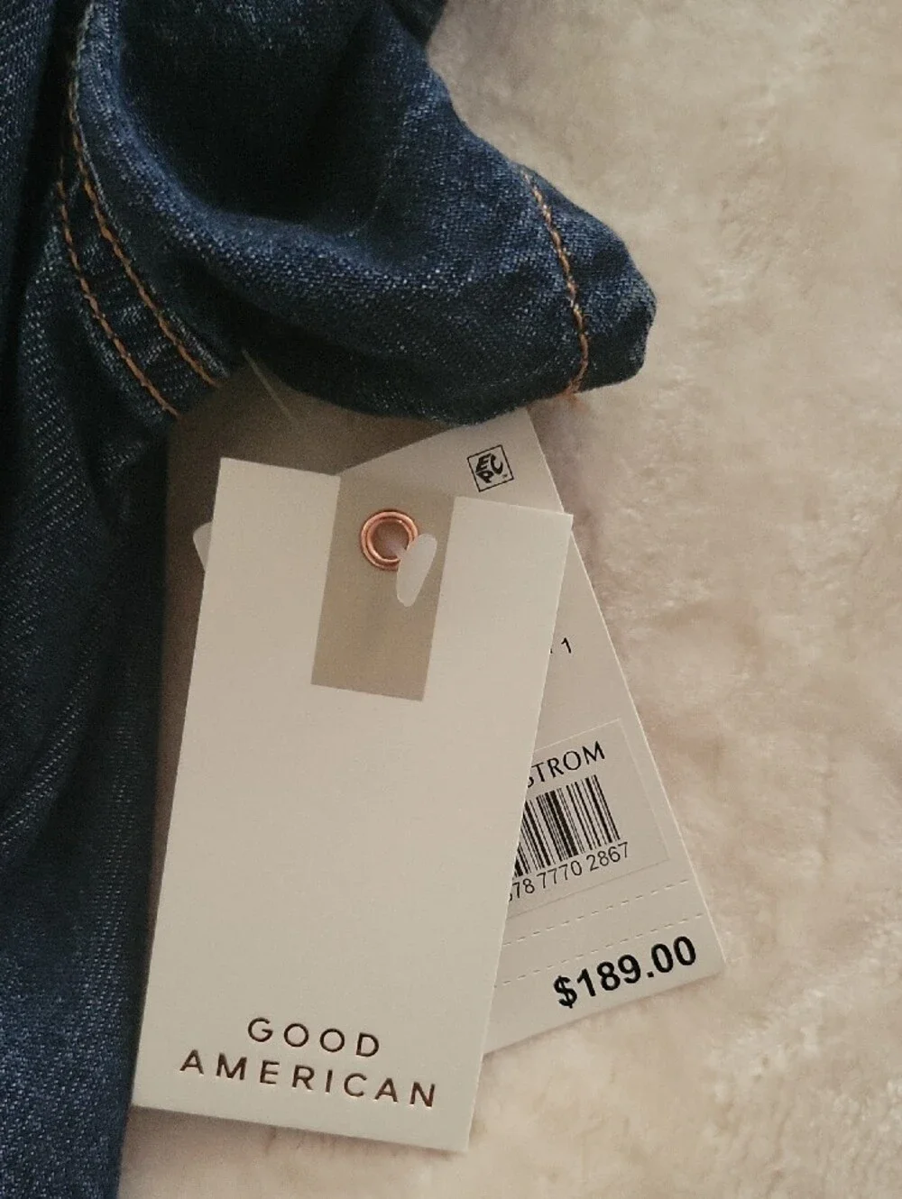 Good American Weightless Denim Jumpsuit in Indigo - Picture 2 of 5